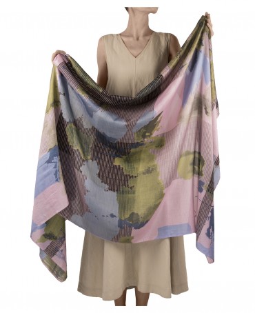 Палантин Женский SN40-FL.ABSTRAITE/ROSE.CLAIR